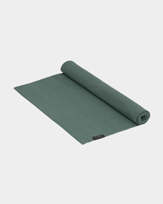 Yoga mat Mysore Organic Yoga Rug, 3 mm, Moss Green - Yogiraj