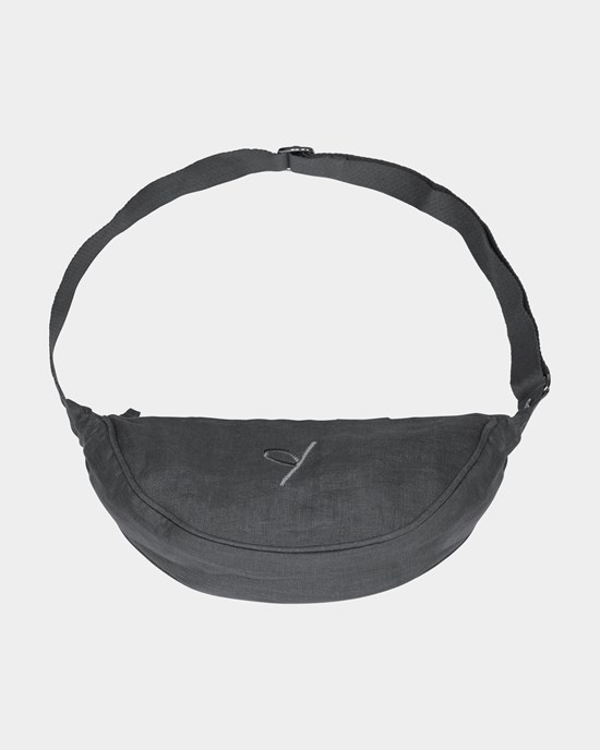 Sling bag organic linen, Graphite grey - Yogiraj