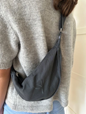 Sling bag organic linen, Graphite grey - Yogiraj